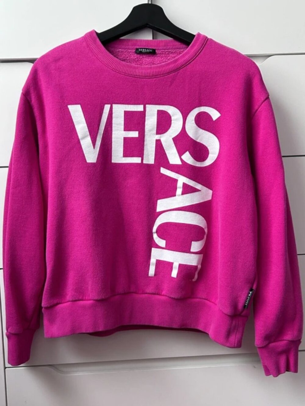 Versace Vertical Logo & Greca Back Sweatshirt Rare Colorway